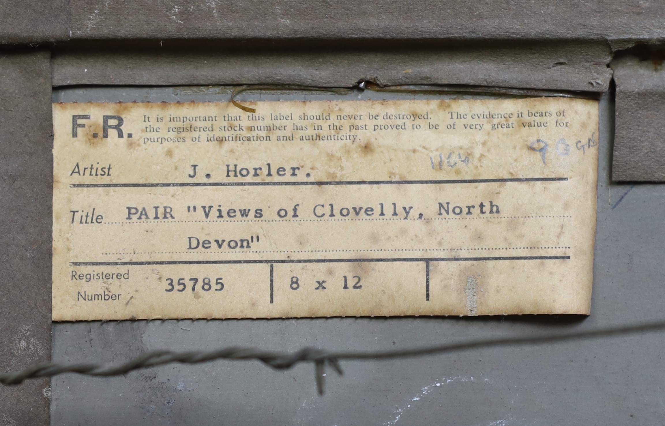 Joseph Horlor (1809-1887), pair of oils on millboard, Views of Clovelly, North Devon, signed, 20 x 30cm